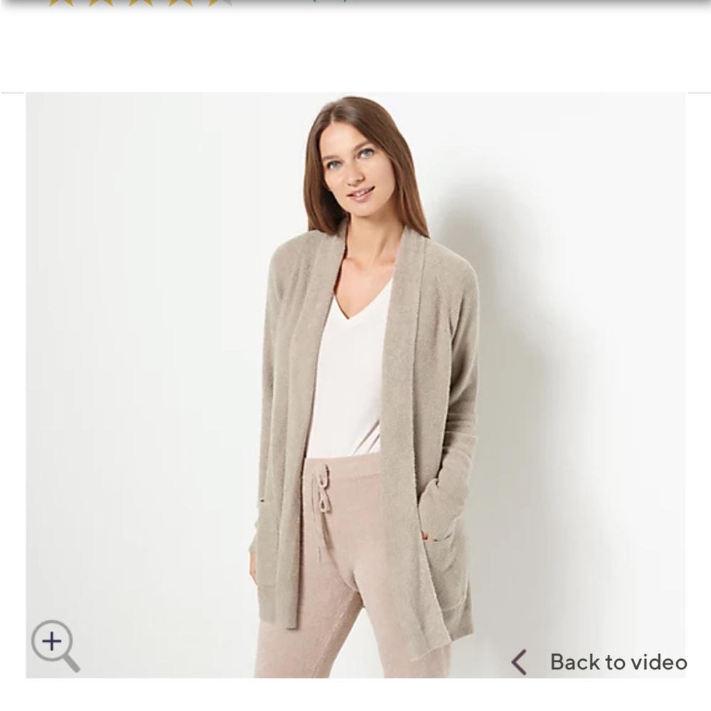 Barefoot dreams open front cardigan